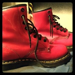 Cherry red Dr. martens boots